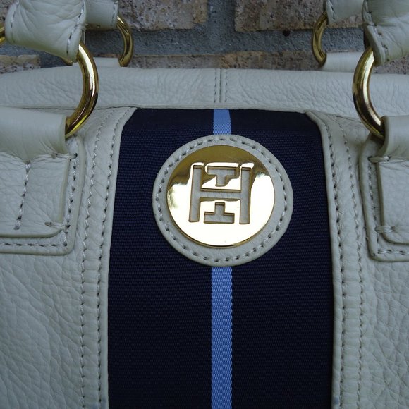 Tommy Hilfiger TH Logo Pebble Leather Satchel - Picture 5 of 16